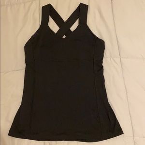Lulu lemon Black Tank Top Size 8